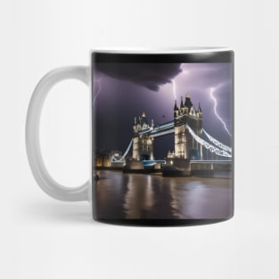 Iconic World Landmarks During A Thunderstorm : Tower Bridge London Mug